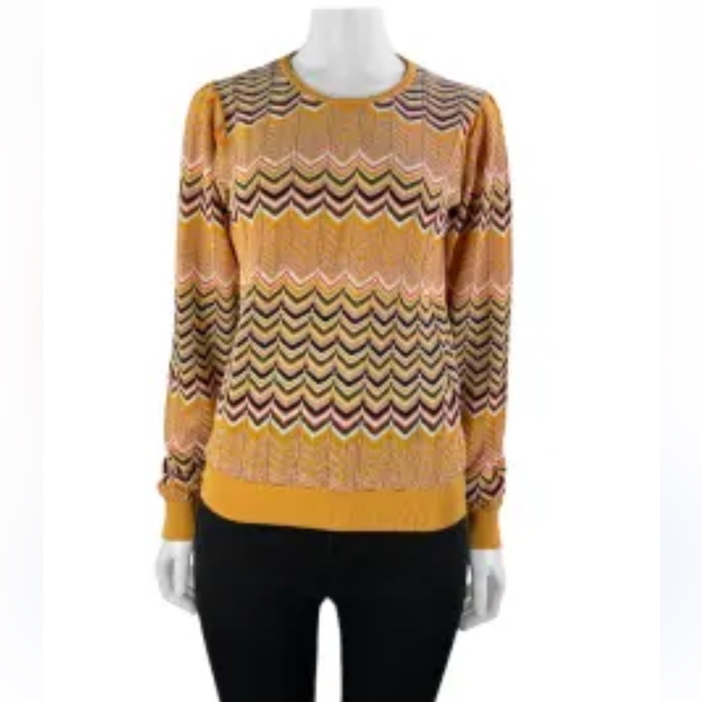 Maje Multicolor Chevron Crewneck Sweater - Picture 5 of 17
